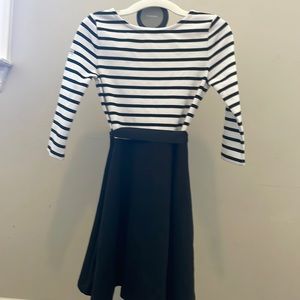 Ralph Lauren White and Black Stripes Dress